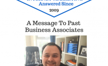 A Message To Past Business Associates