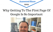 Why Getting To The First Page Of Google Is So Important