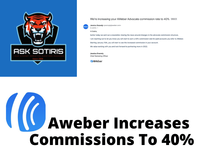 Aweber Autoresponder Increases Their Commission Rates To 40%