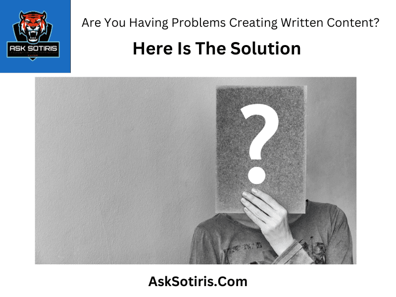 Are You Having Problems Creating Written Content