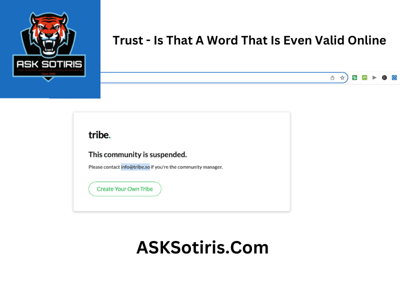 Trust - Is That A Word That Is Even Valid Online